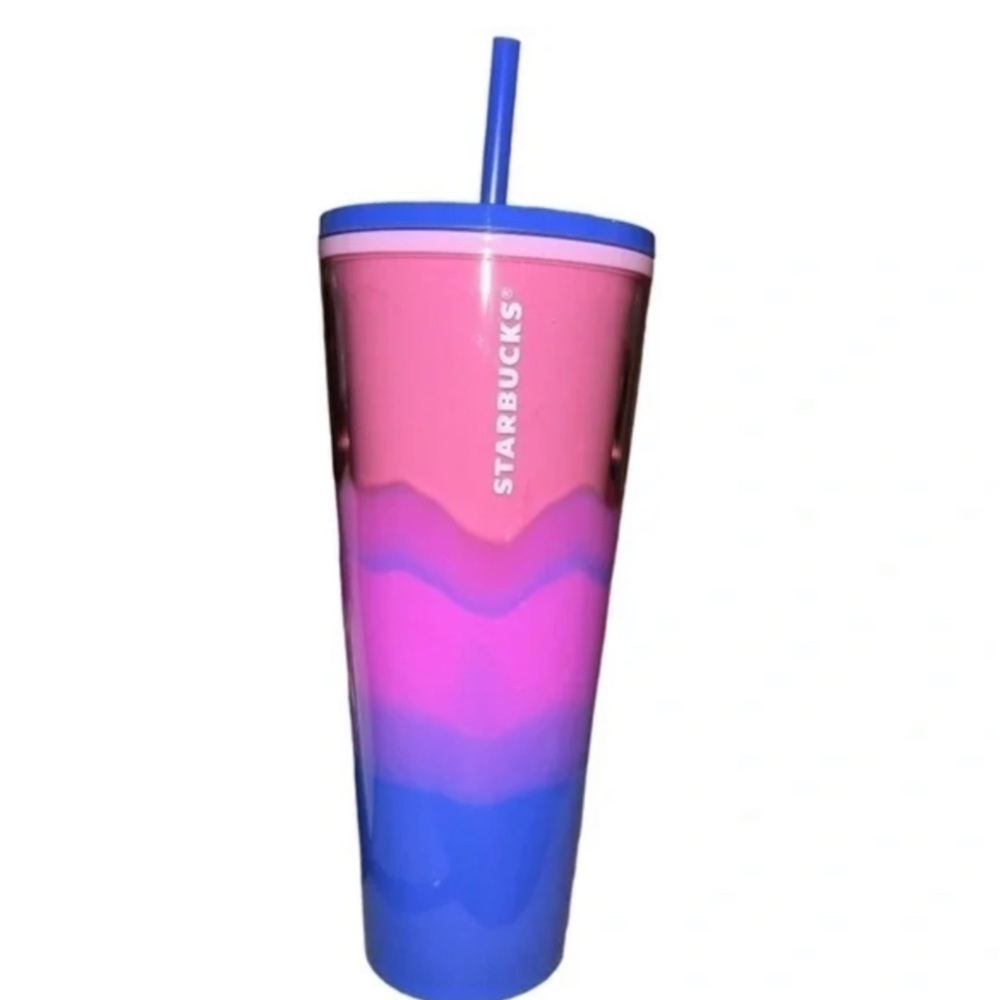 Starbucks pink purple ombre tumbler summer collection Limited 24oz